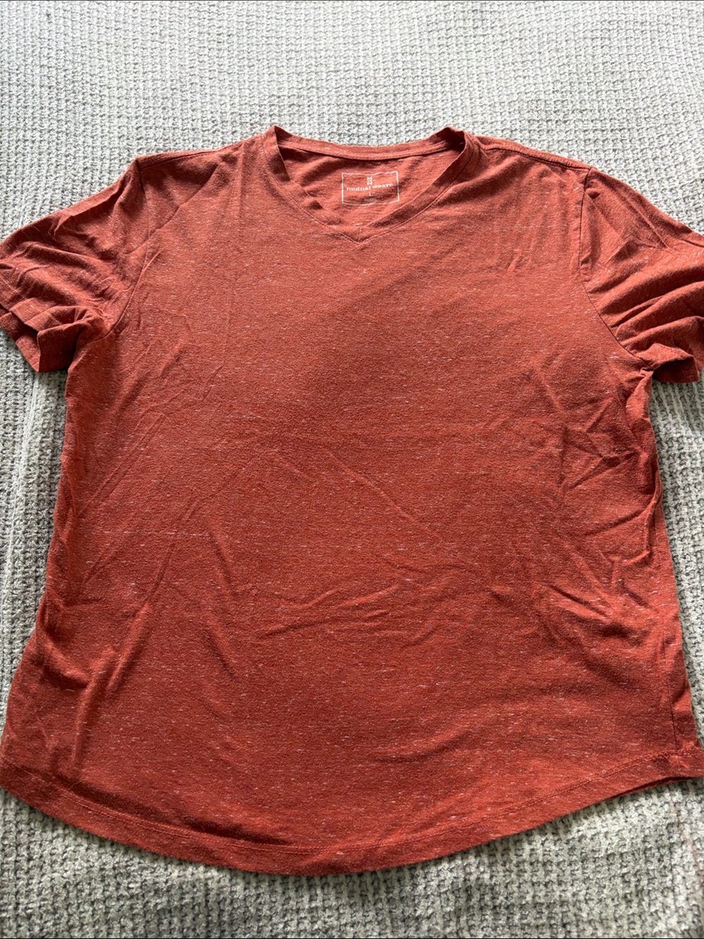 Men's Heather Rust Crew Neck T-Shirt
